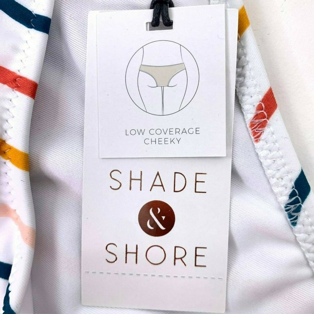Shade & Shore White Stripe Cheeky Bikini - Picture 6 of 6